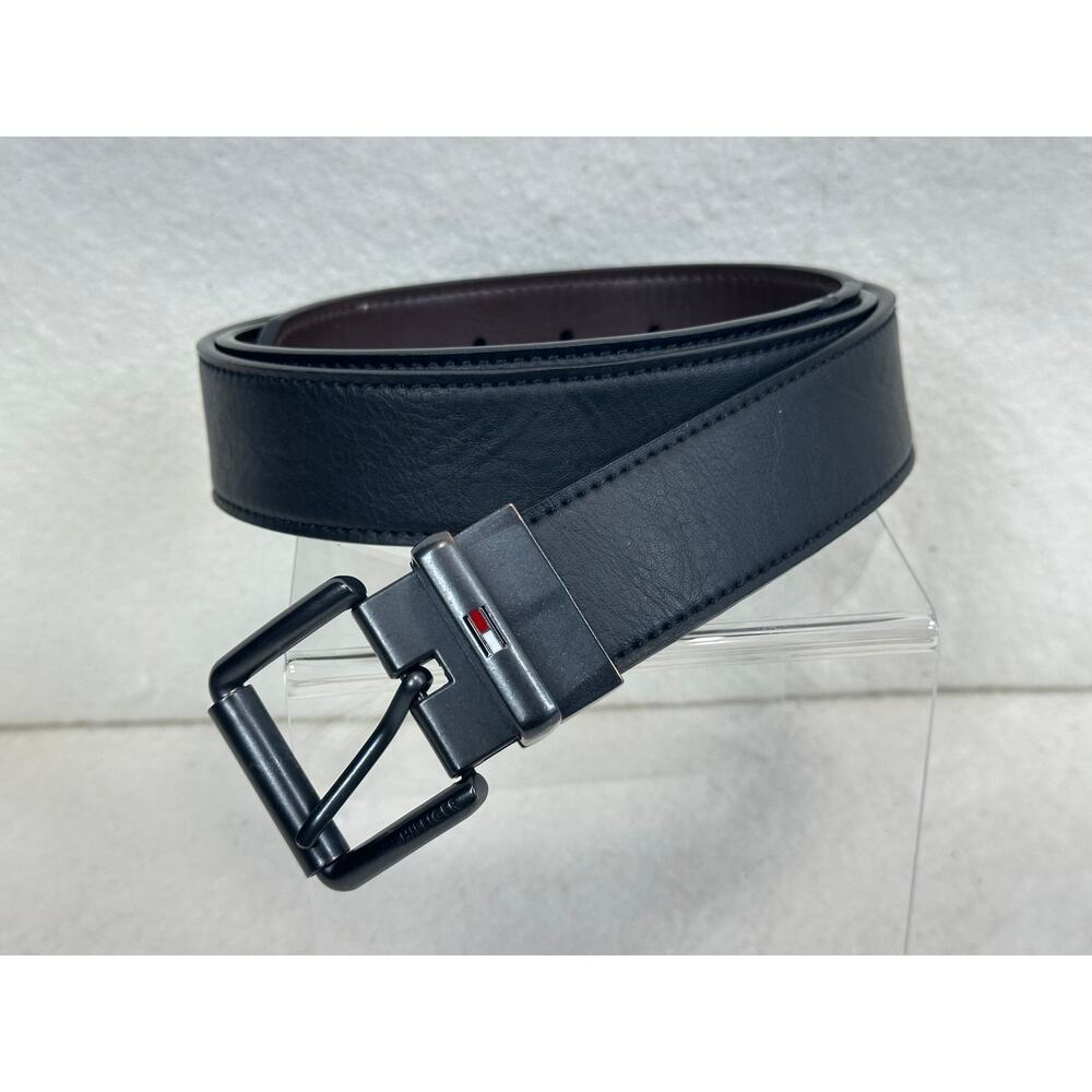 Tommy Hilfiger Reversible Synthetic Leather Belt Brown/Black SZ XL Classic